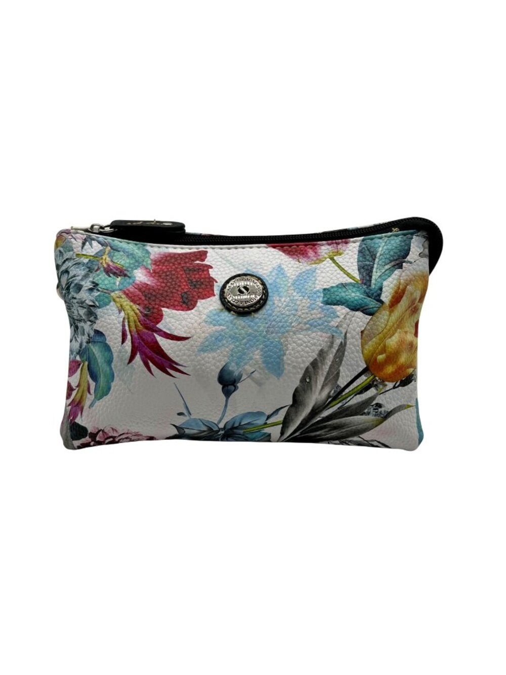 Stone & CO Floral Print Leather Wristlet Bag